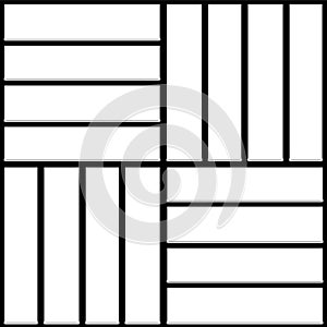 White rectangular shapes beautiful pattern on plain black background