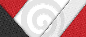 White, red and black abstract background banner