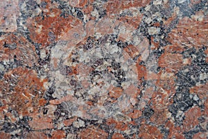 White, red and black polished granite texture