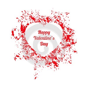 White and red happy Valentines day gift card