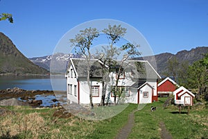 White and red houses of Sennesvik