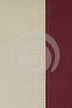 White and red leather texture