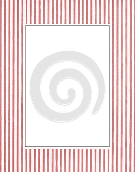 White & red photo frame