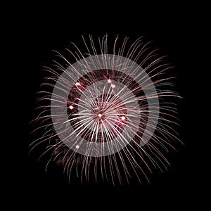 white red pink firework