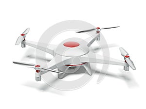 White and red quadrocopter