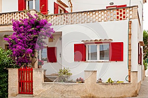 White-red Spanish house