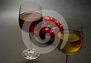 White and red wine