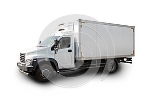 White refrigerated truck