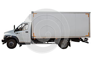 White refrigerated truck