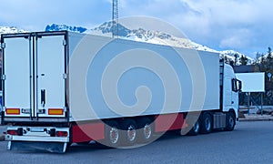 White refrigerated truck