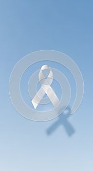 White Ribbon Awareness Symbol Hope