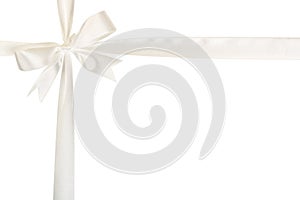 White ribbon bow