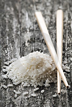 White Rice and Chopsticks