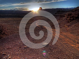 White Rim Trail at sunset photo