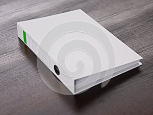 White ring binder on a table photo