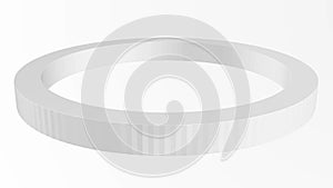 White ring shape spinning in a circle background loop. Ambient animation creative design seamless backdrop