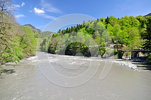 White river. Adygea. Russia