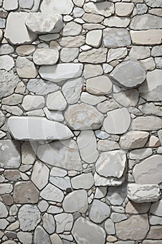 white river stone Arranged in an orderly and dimensional manner.