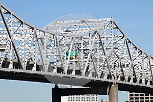 White Roadway River Bridge