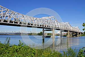 White Roadway River Bridge