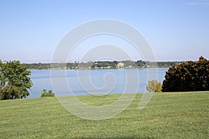 White rock lake in city Dallas