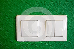 White rocker light switch