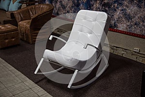 White rocking chair