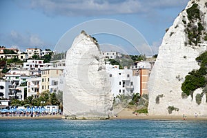 White rocks on the beach of Vieste