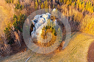 White rocks or Elephant rocks from above photo