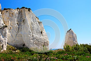 White rocks at Vieste, Italy photo