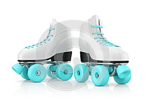 White roller skates