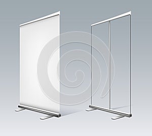 White rollups banner