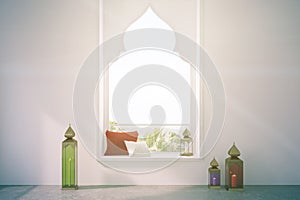 White room, Arabic style window toned
