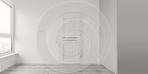 White room with a white door