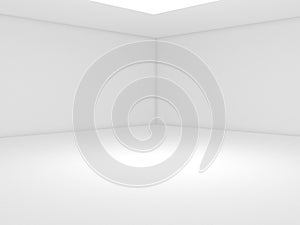 White room Spotlight and empty space 3D render