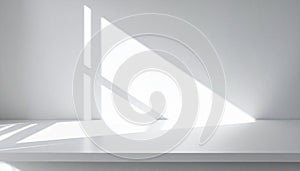 White Room with Sunlight and Shadow