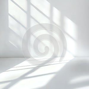 White Room Sunlight Shadow Overlay Texture Background Minimalist Design