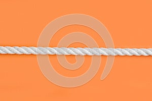 White rope on orange