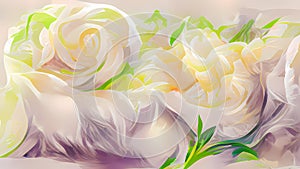 White rose border for wedding decoration