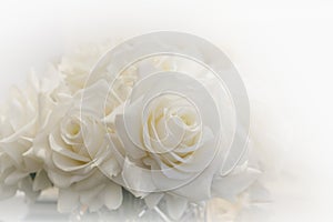 White roses bouquet