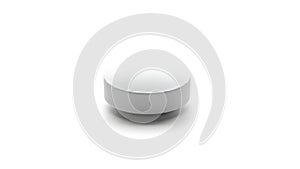A white round object on a white surface (ai generated)