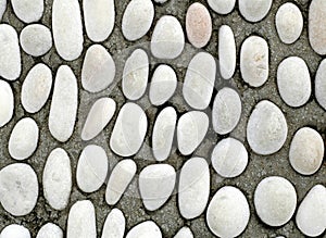 White round pebble stones