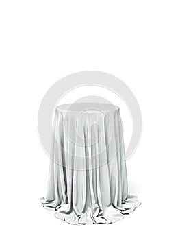 White round table and cloth