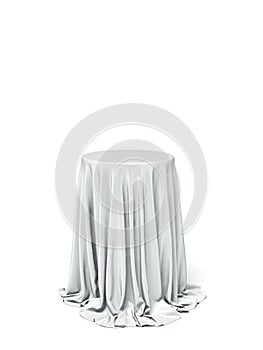White round table and cloth photo