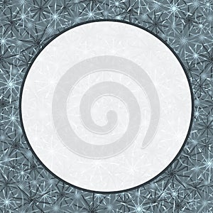 White round transparent frame on a gray background