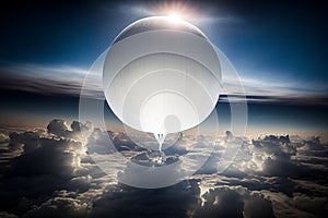 White round weather balloon