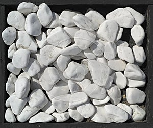 White rounded pebble texture pattern.