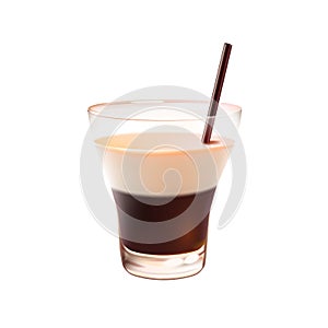 White russian cocktail realistic