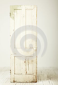 White rustic door