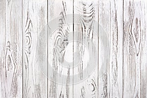 White rustic wood plank texture background. top view